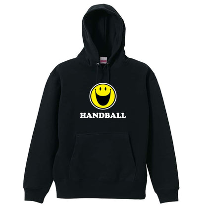 ハンドボール シンプルスマイリーフェイス HANDBALL 裏パイルプルオーバーパーカー