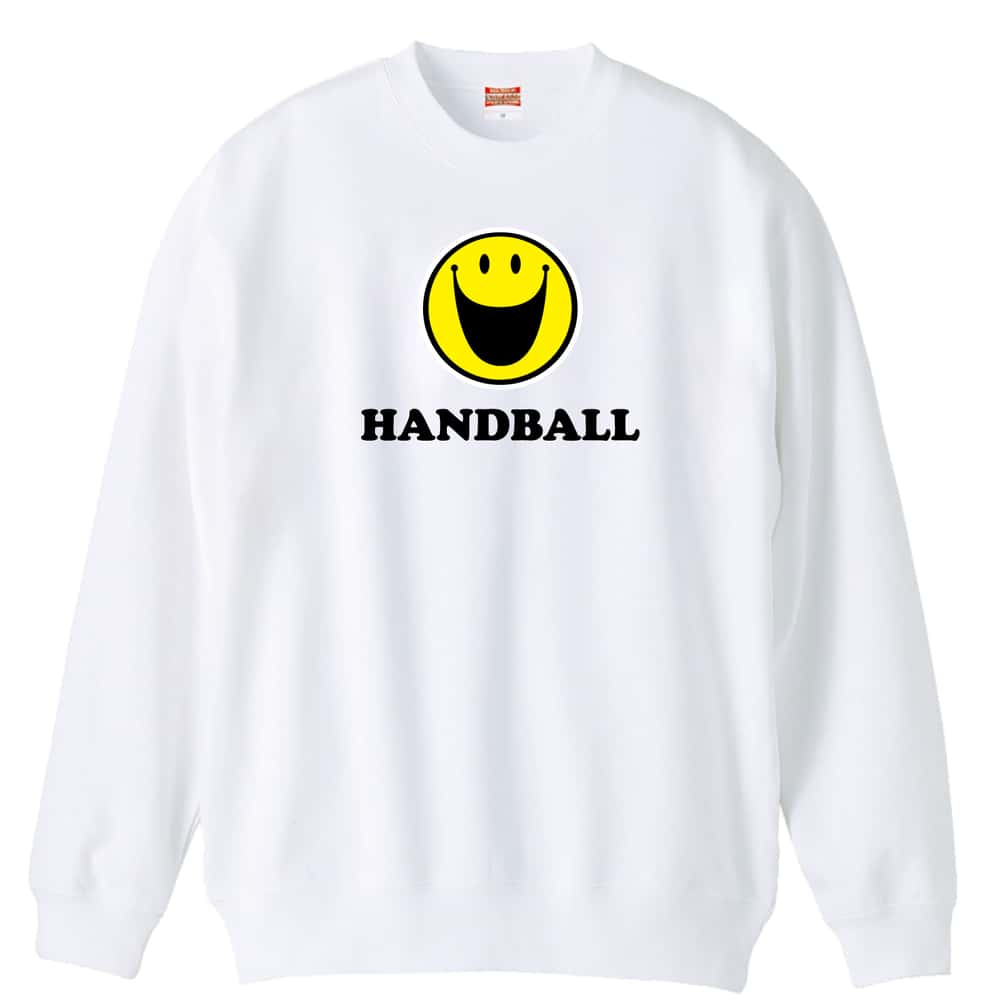 ハンドボール シンプルスマイリーフェイス HANDBALL 裏パイルスウェットトレーナー