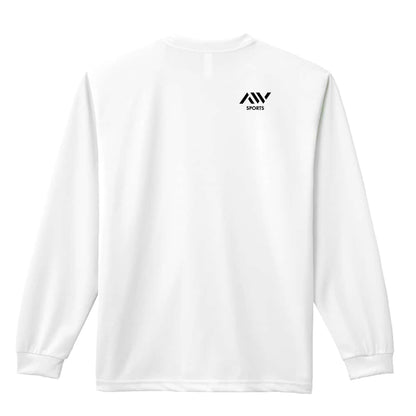 ハンドボール シンプルスマイリーフェイス HANDBALL 吸水速乾ドライロングTシャツ 背面デザイン