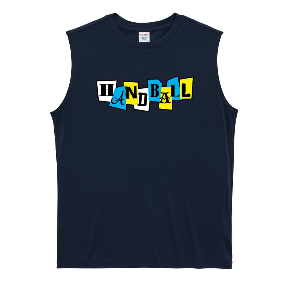 ハンドボール カードデザイン HANDBALL リサイクルポリエステル ノースリーブシャツ