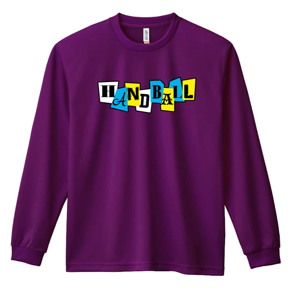 ハンドボール カードデザイン HANDBALL 吸水速乾ドライロングTシャツ