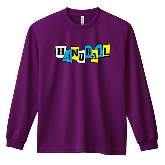 ハンドボール カードデザイン HANDBALL 吸水速乾ドライロングTシャツ