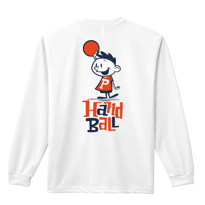 ハンドボール ハンドボールカートゥーン 投げまーす編 吸水速乾ドライロングTシャツ