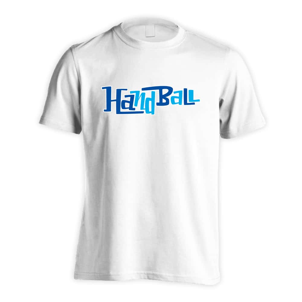 ハンドボール カートゥーンタイトル風ファンキー Handball 吸水速乾ドライTシャツ