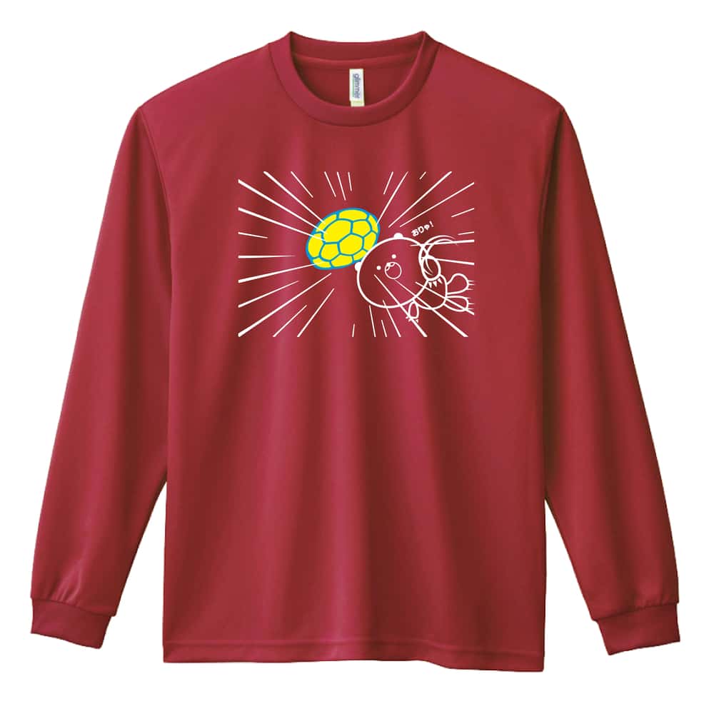 ハンドボール はんどぼーるっくま シュート編 吸水速乾ドライロングTシャツ
