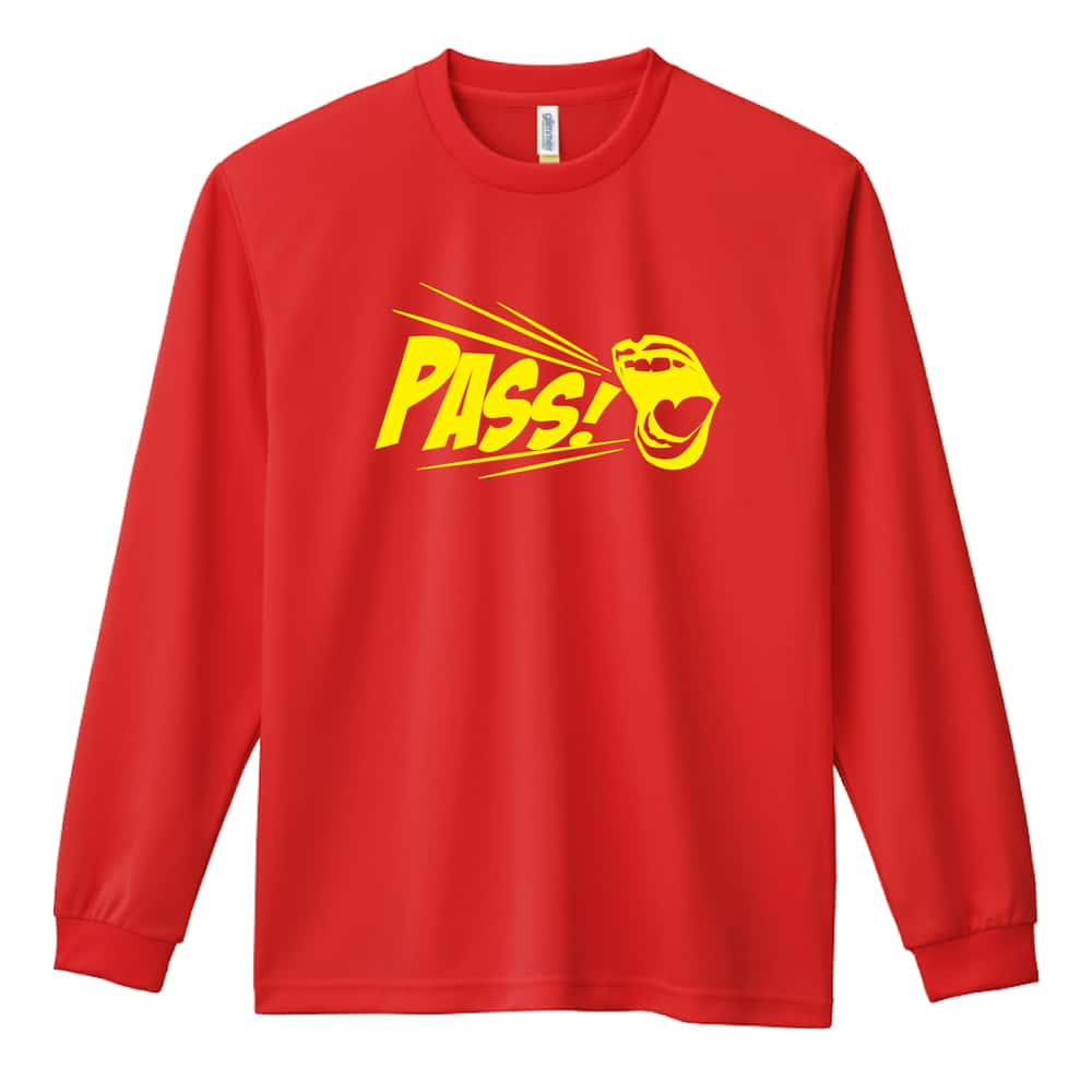 バスケットボール PASS! 吸水速乾ドライロングTシャツ