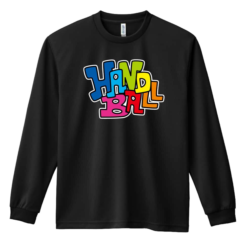 ハンドボール ファンキーな レインボーハンドボール 吸水速乾ドライロングTシャツ