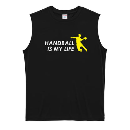 ハンドボール HANDBALL IS MY LIFE シルエット リサイクルポリエステル ノースリーブシャツ