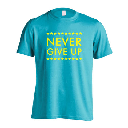 ハンドボール NEVER GIVE UP スターデザイン 吸水速乾ドライTシャツ