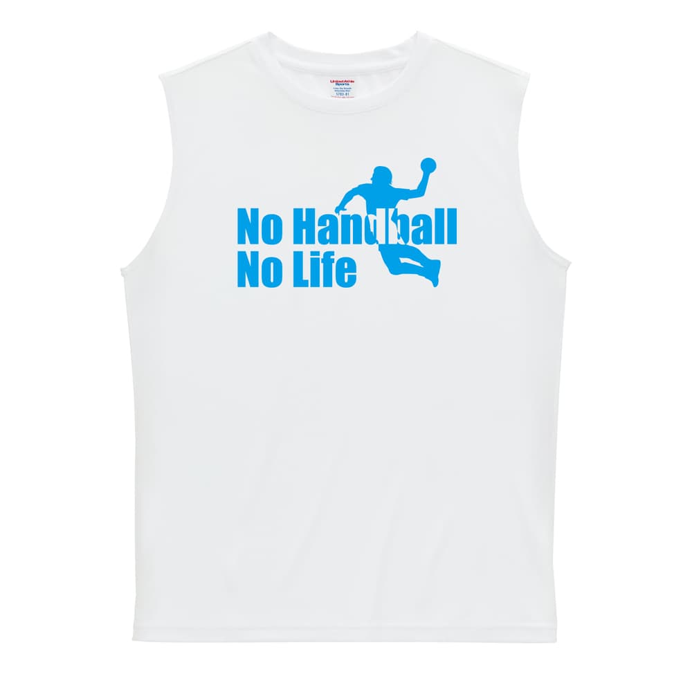 ハンドボール No Handball, No Life シルエット リサイクルポリエステル ノースリーブシャツ