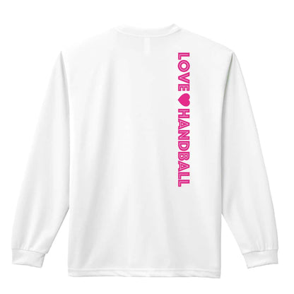 ハンドボール LOVE HANDBALL デコ文字デザイン 吸水速乾ドライロングTシャツ