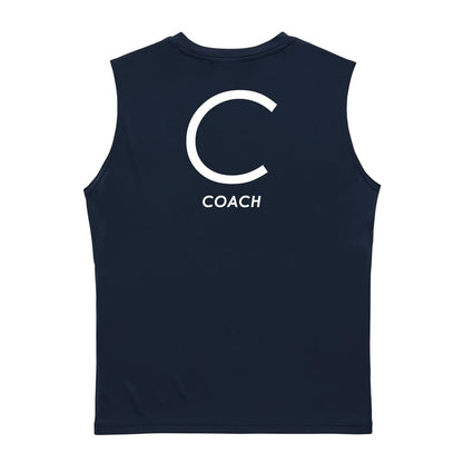 ハンドボール C COACH シンプルポジションデザイン リサイクルポリエステル ノースリーブシャツ