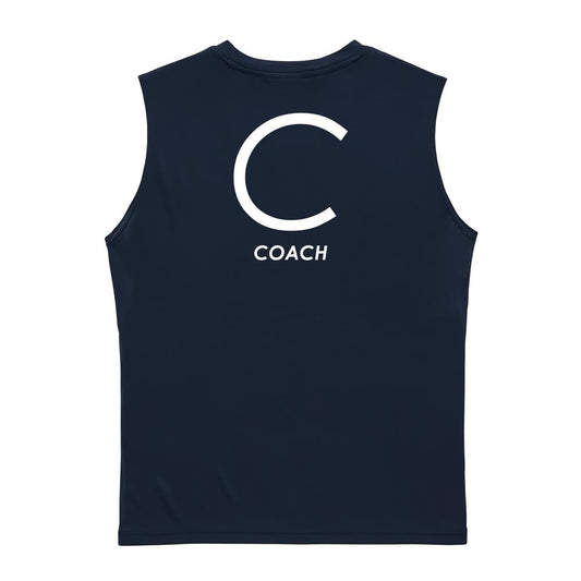 ハンドボール C COACH シンプルポジションデザイン リサイクルポリエステル ノースリーブシャツ