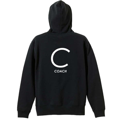 ハンドボール C COACH シンプルポジションデザイン 裏パイルプルオーバーパーカー