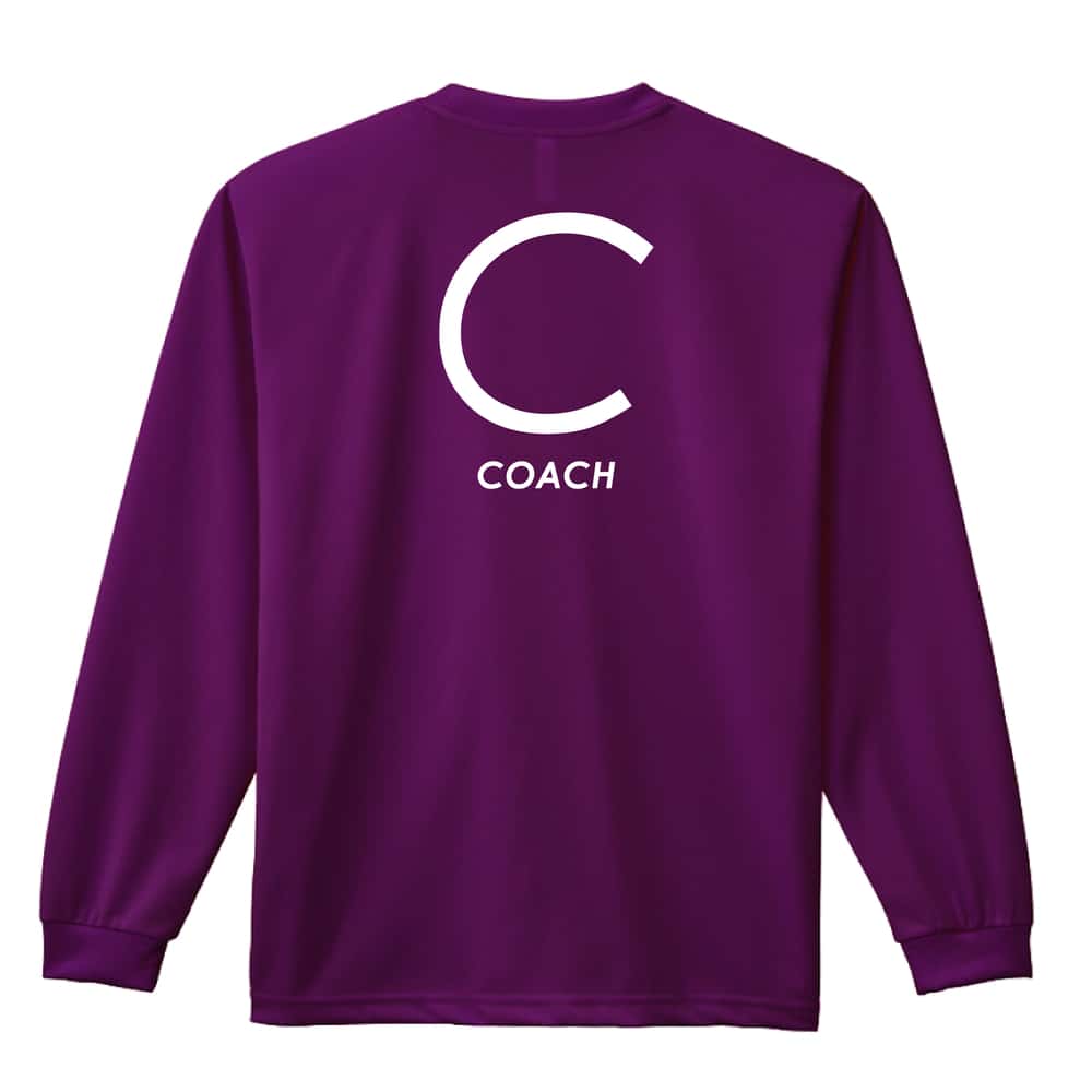ハンドボール C COACH シンプルポジションデザイン 吸水速乾ドライロングTシャツ