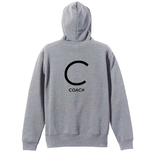 ハンドボール C COACH シンプルポジションデザイン 裏パイルジップパーカー
