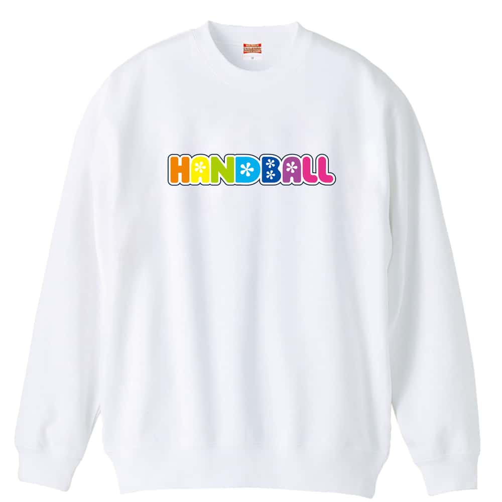ハンドボール ポップなレインボーハンドボール 裏パイルスウェットトレーナー