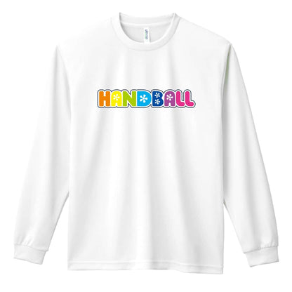 ハンドボール ポップなレインボーハンドボール 吸水速乾ドライロングTシャツ
