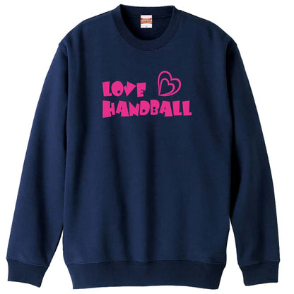 ハンドボール LOVE HANDBALL カートゥーンロゴ 裏パイルスウェットトレーナー