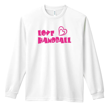 ハンドボール LOVE HANDBALL カートゥーンロゴ 吸水速乾ドライロングTシャツ