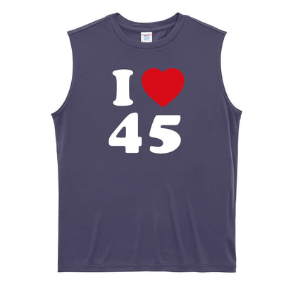 ハンドボール I LOVE 45 リサイクルポリエステル ノースリーブシャツ
