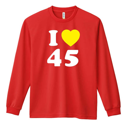 ハンドボール I LOVE 45 吸水速乾ドライロングTシャツ
