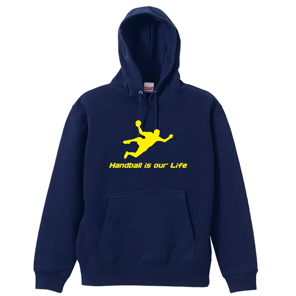 ハンドボール Handball is our Life シュート 裏パイルプルオーバーパーカー