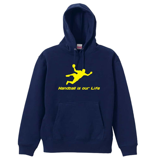 ハンドボール Handball is our Life シュート 裏パイルプルオーバーパーカー