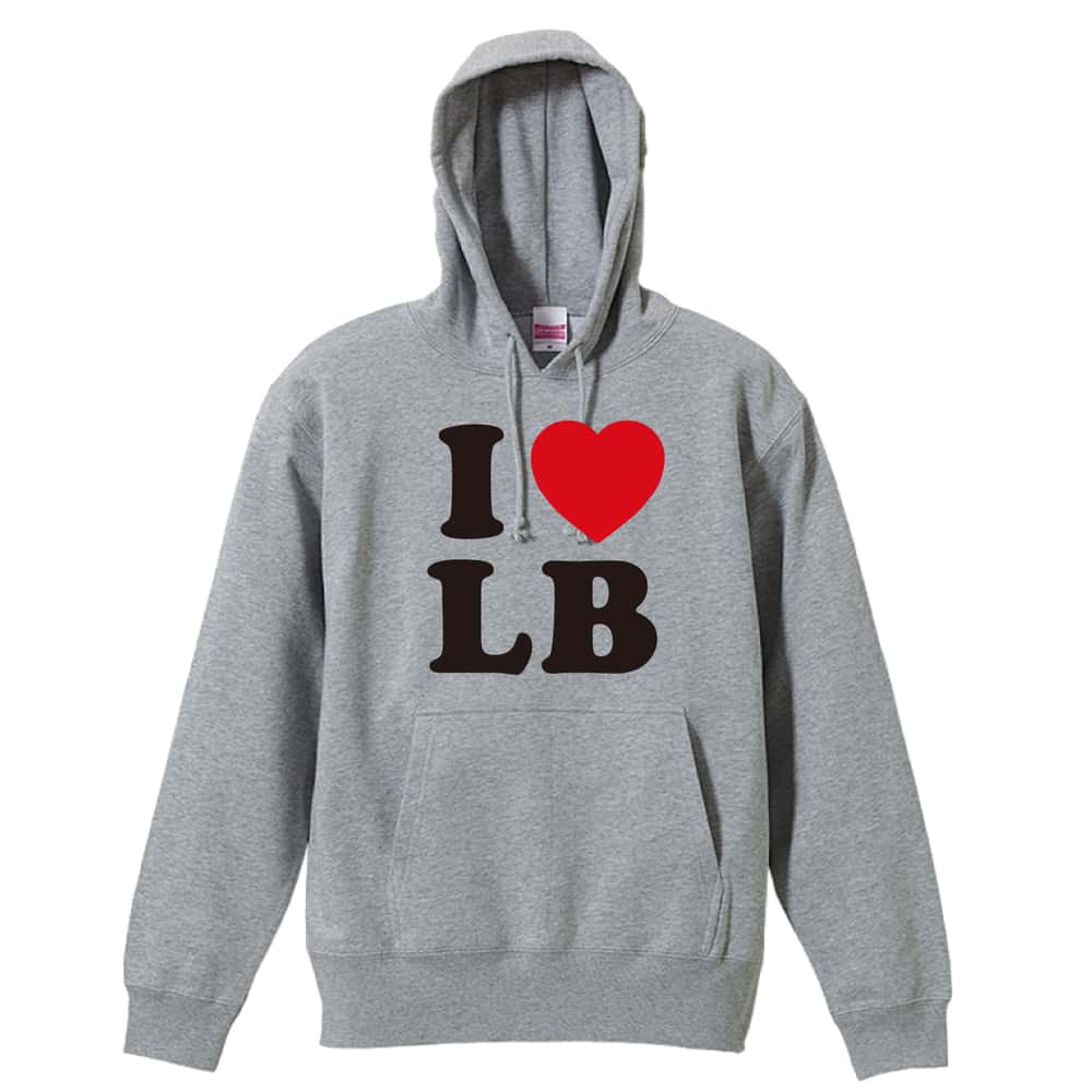 ハンドボール I LOVE LB 裏パイルプルオーバーパーカー