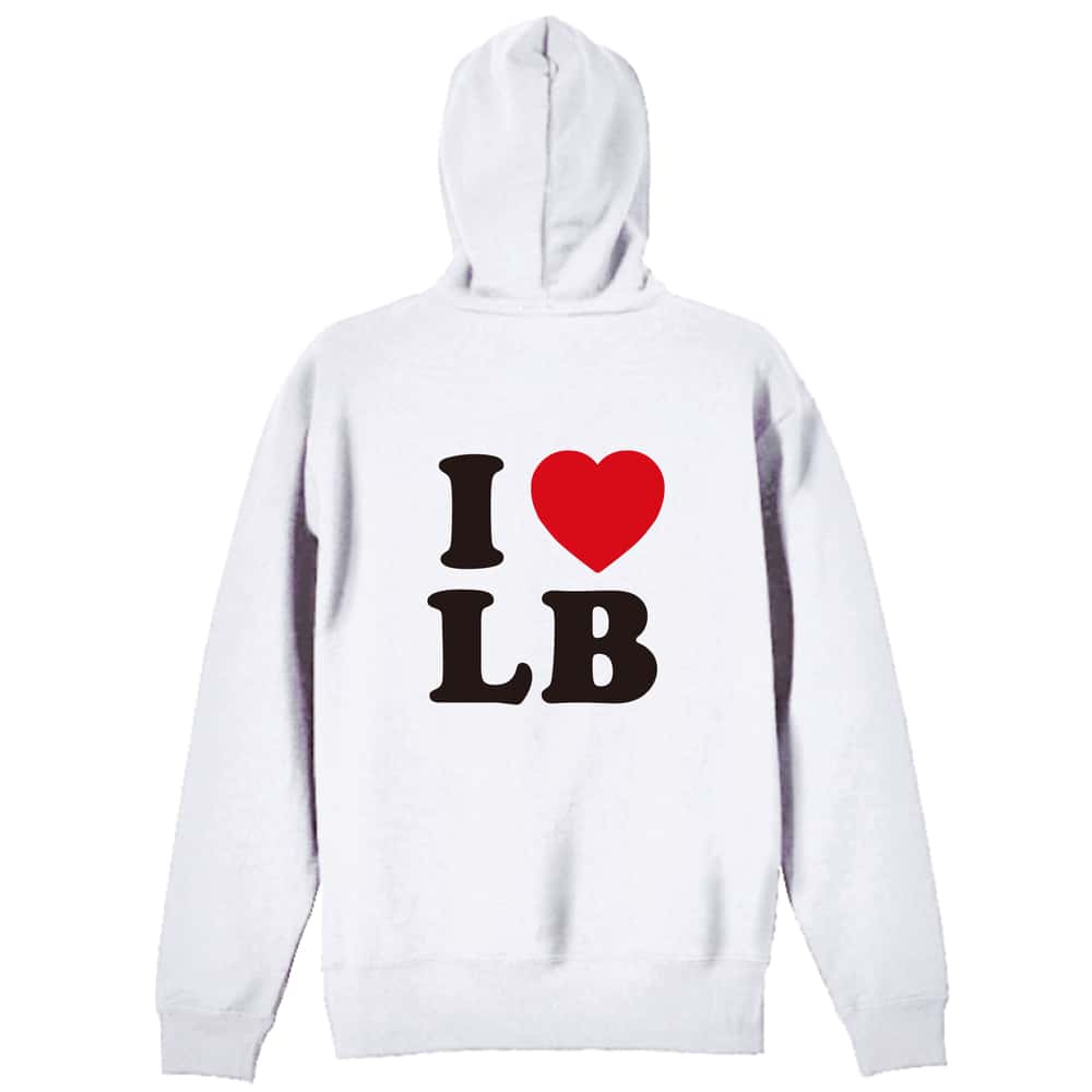 ハンドボール I LOVE LB 裏パイルジップパーカー