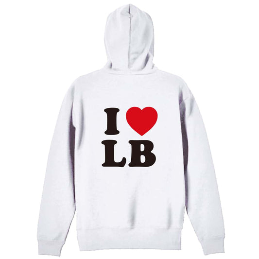 ハンドボール I LOVE LB 裏パイルジップパーカー