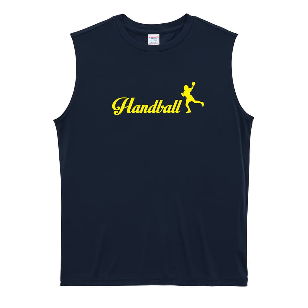 ハンドボール Handball 女の子シルエットデザイン リサイクルポリエステル ノースリーブシャツ