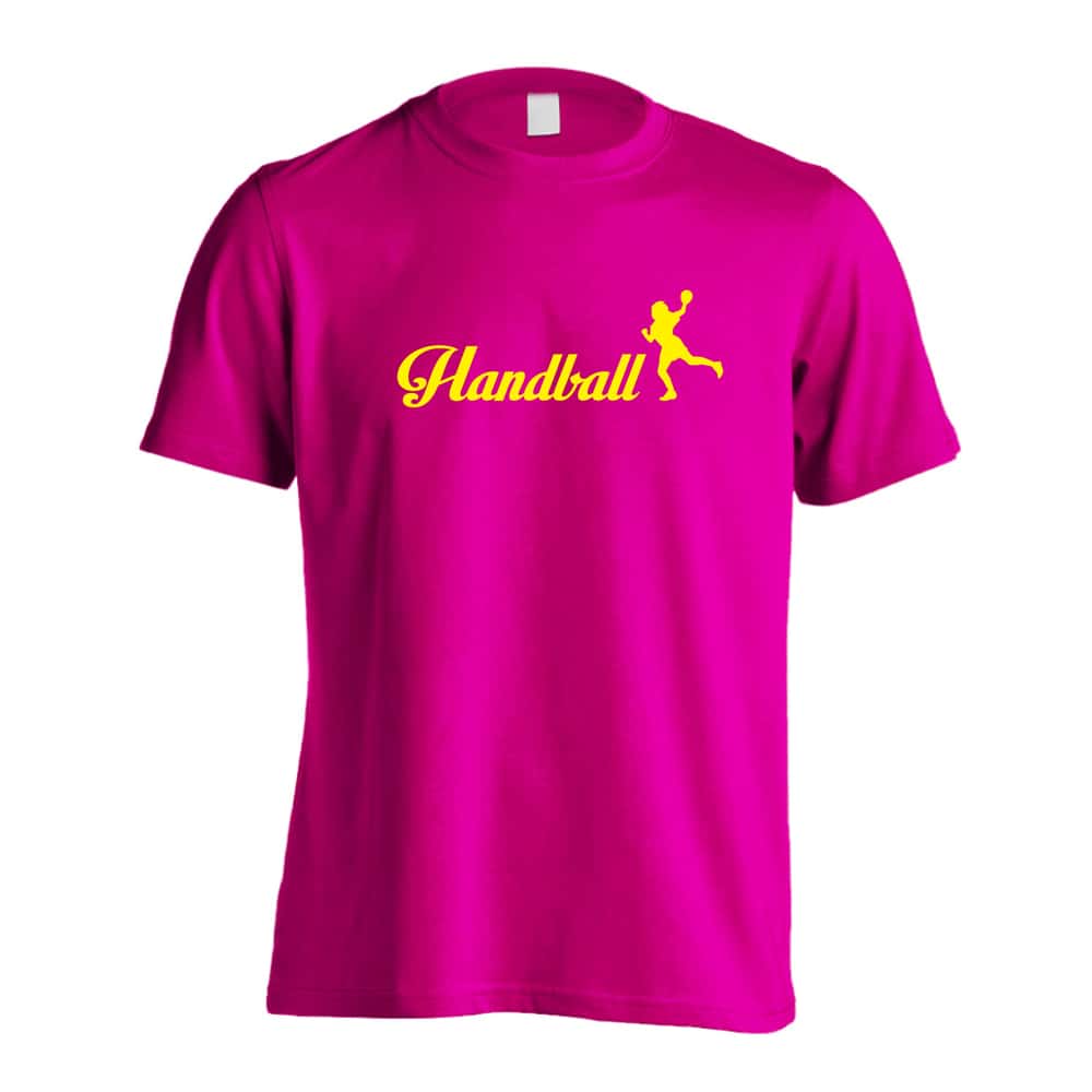 ハンドボール Handball 女の子シルエットデザイン 吸水速乾ドライTシャツ