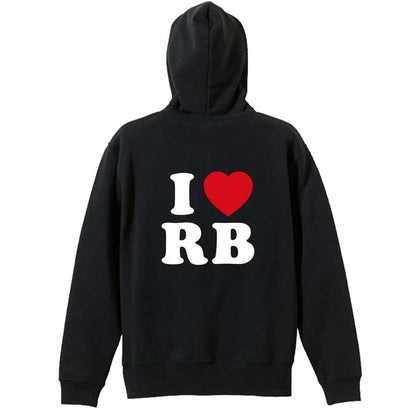 ハンドボール I LOVE RB 裏パイルジップパーカー