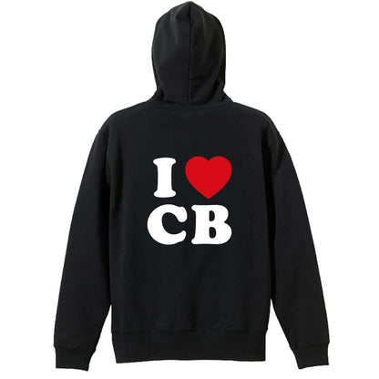 サッカー I LOVE CB 裏パイルジップパーカー