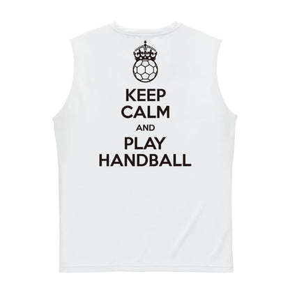 ハンドボール KEEP CALM AND PLAY HANDBALL リサイクルポリエステル ノースリーブシャツ