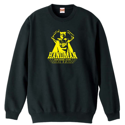 ハンドボール アメコミ風 HANDMAN 裏パイルスウェットトレーナー