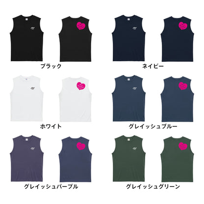 ハンドボール We're Handball Girls! ハート リサイクルポリエステル ノースリーブシャツ カラーバリエーション一覧
