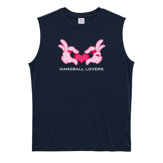 ハンドボール カートゥーンハートの HANDBALL LOVERS リサイクルポリエステル ノースリーブシャツ