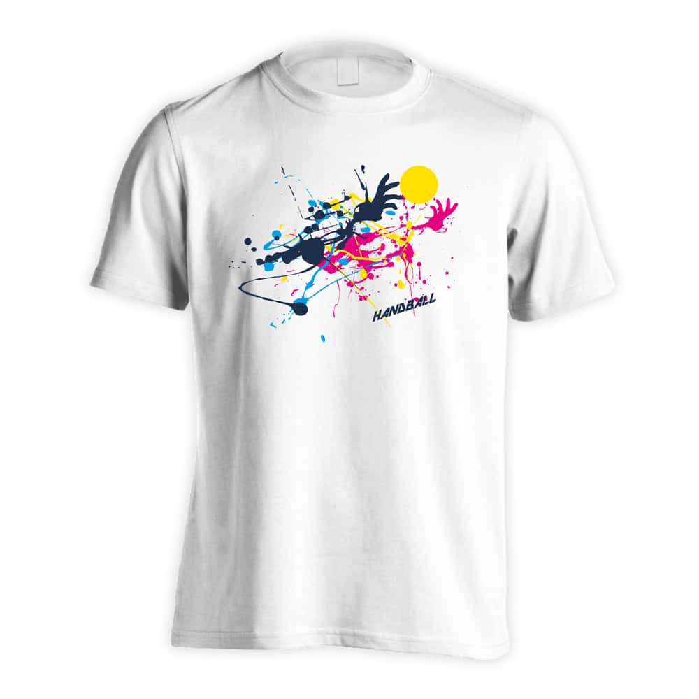 ハンドボール ペンキアートな HANDBALL 吸水速乾ドライTシャツ