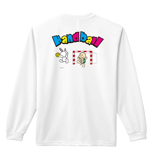 ハンドボール ウサギとカメのハンドボール 吸水速乾ドライロングTシャツ