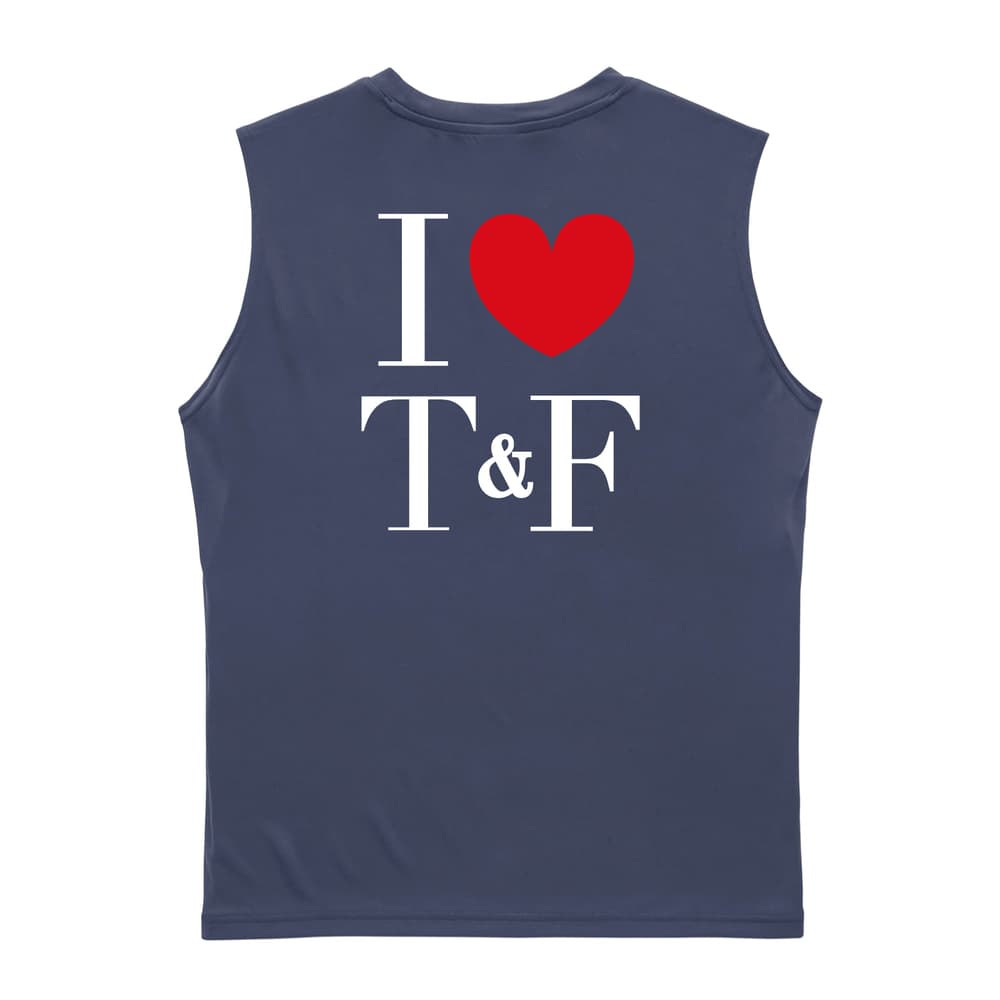 陸上競技 I LOVE Track & Field リサイクルポリエステル ノースリーブシャツ