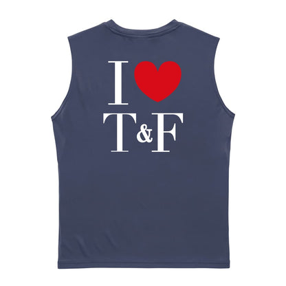 陸上競技 I LOVE Track & Field リサイクルポリエステル ノースリーブシャツ