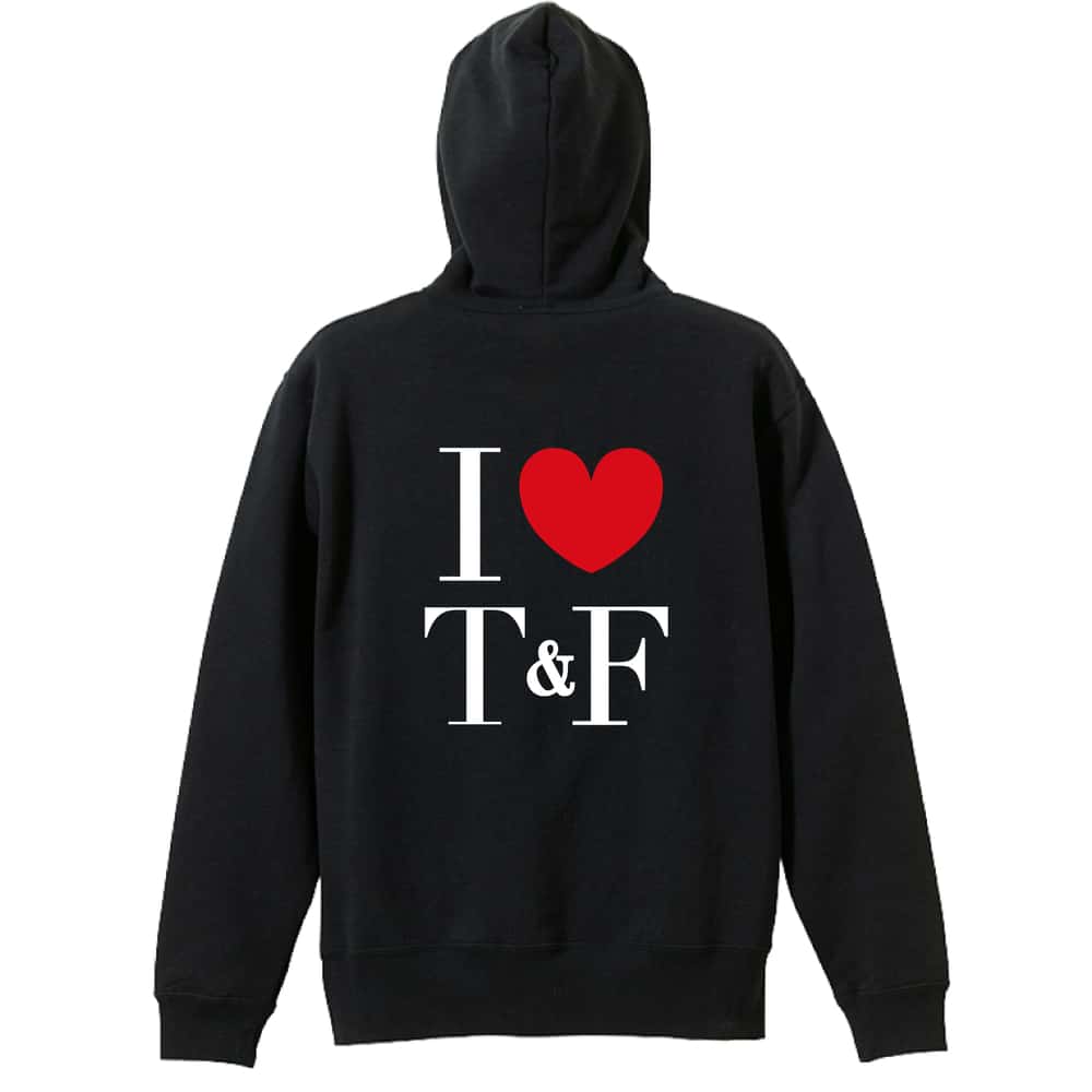 陸上競技 I LOVE Track & Field 裏パイルプルオーバーパーカー