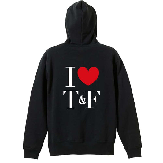陸上競技 I LOVE Track & Field 裏パイルプルオーバーパーカー