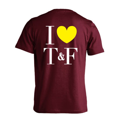 陸上競技 I LOVE Track & Field 吸水速乾ドライTシャツ