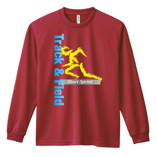 陸上競技 T&F Short Sprint 短距離 吸水速乾ドライロングTシャツ