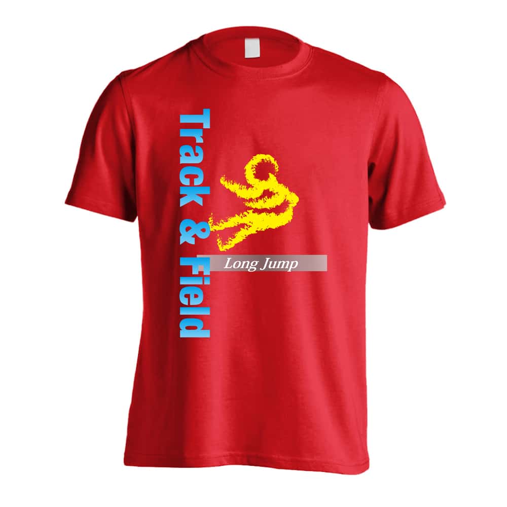 陸上競技 T&F Long Jump 走幅跳 吸水速乾ドライTシャツ