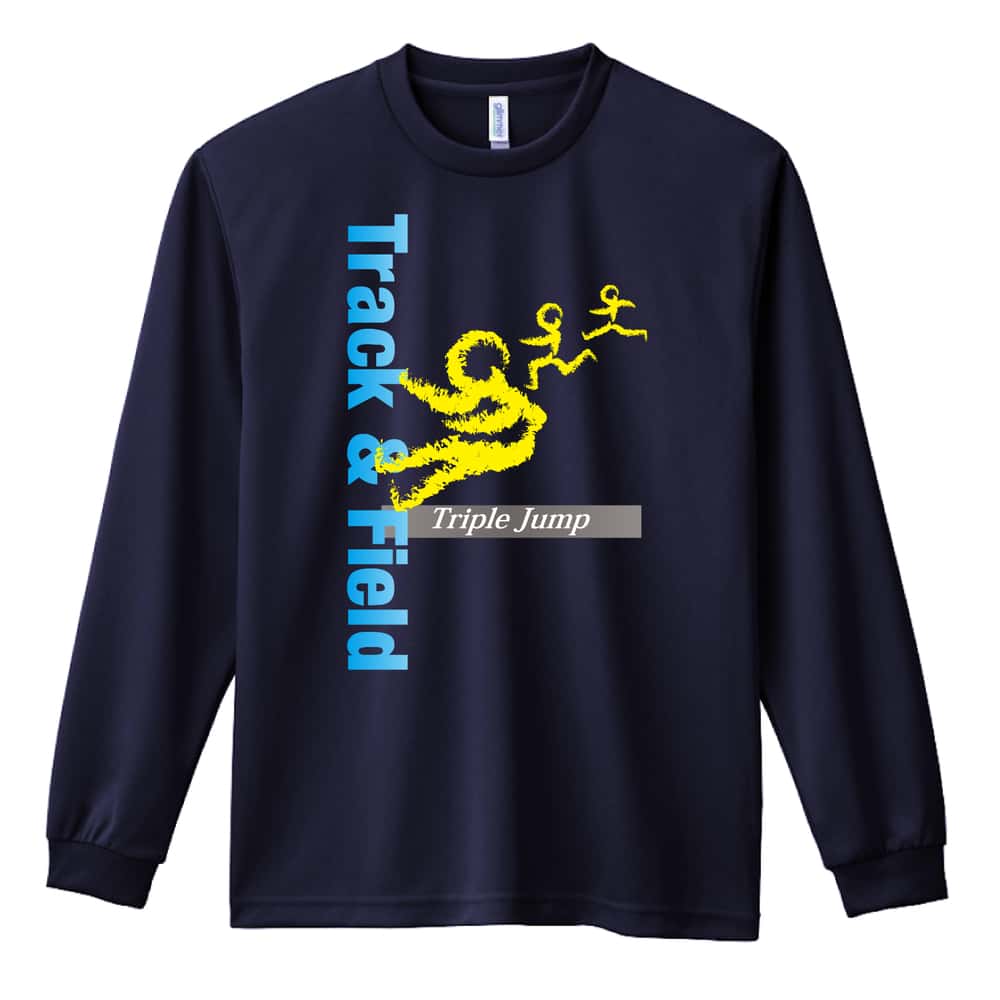 陸上競技 T&F Triple Jump 三段跳 吸水速乾ドライロングTシャツ