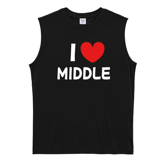 陸上競技 I LOVE MIDDLE 中距離 リサイクルポリエステル ノースリーブシャツ